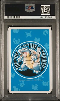 1998 Pokemon Blue Version Playing Cards 142a Aerodactyl 10 Of Clubs PSA 8