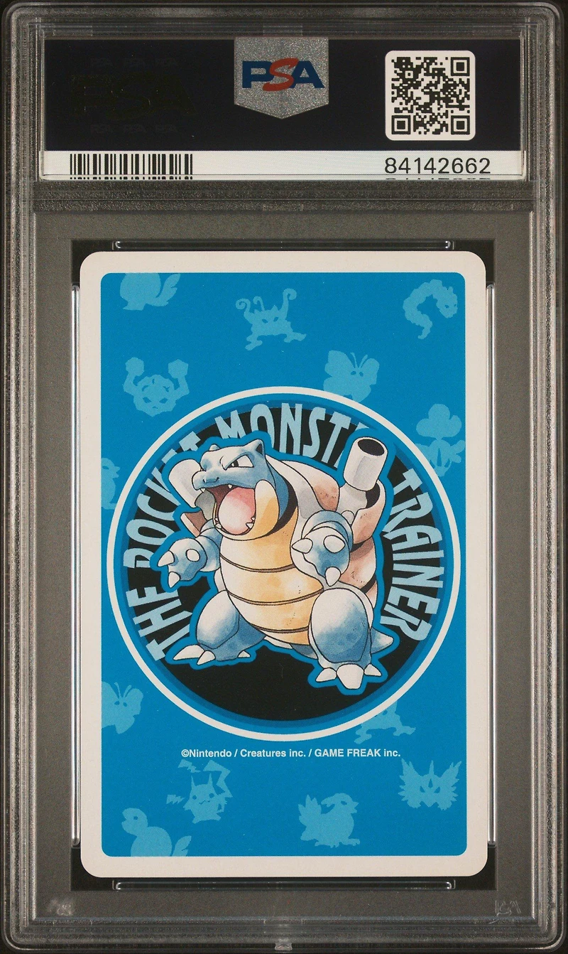 1998 Pokemon Blue Version Playing Cards 007 Squirtle Ace Of Hearts PSA 9