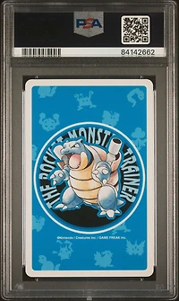 1998 Pokemon Blue Version Playing Cards 007 Squirtle Ace Of Hearts PSA 9