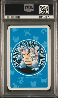 1998 Pokemon Blue Version Playing Cards 138 Omanyte 7 Of Hearts PSA 10