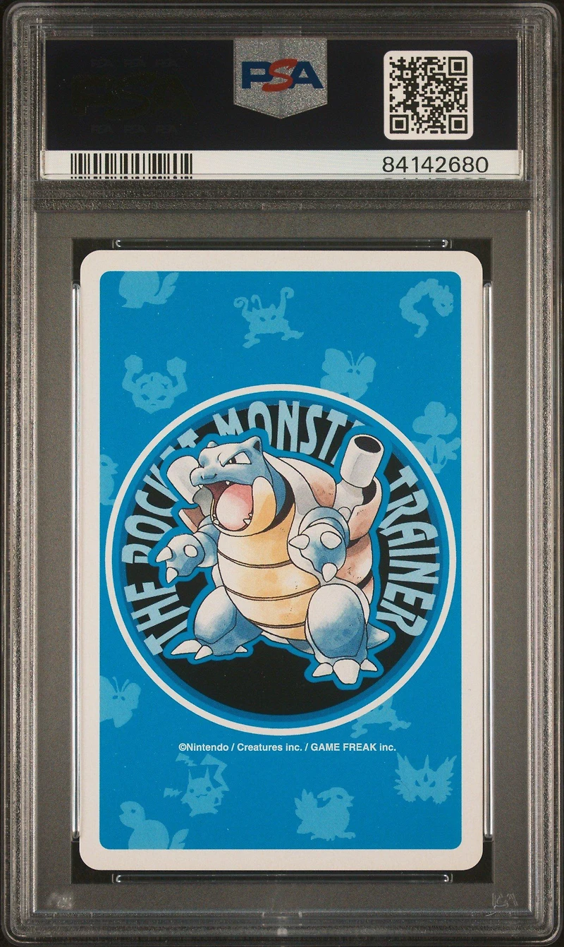 1998 Pokemon Blue Version Playing Cards 112 Rhydon 6 Of Hearts PSA 9