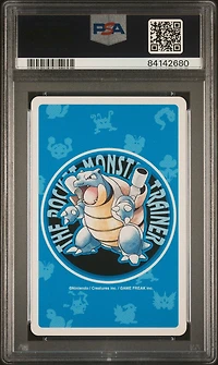 1998 Pokemon Blue Version Playing Cards 112 Rhydon 6 Of Hearts PSA 9