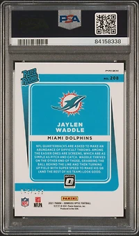 2021 Panini Donruss Optic 208 Jaylen Waddle Orange PSA 10
