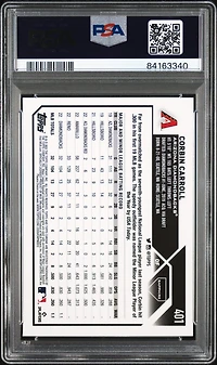 2023 Topps Chrome Sapphire 401 Corbin Carroll PSA 10