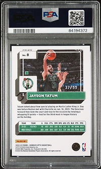 2022 Panini Donruss Optic 8 Jayson Tatum Fast Break Purple PSA 10