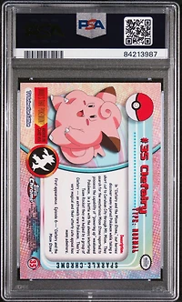 2000 Topps Chrome Pokemon T.v. 35 Clefairy Sparkle PSA 9