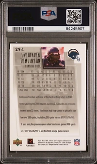 2001 Upper Deck Mvp 294 Ladainian Tomlinson PSA 9