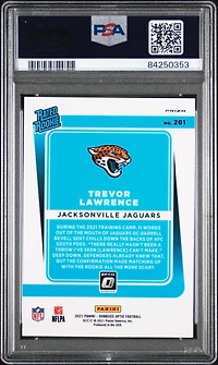 2021 Panini Donruss Optic 201 Trevor Lawrence Holo Variation PSA 9