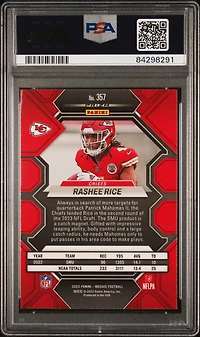 2023 Panini Mosaic 357 Rashee Rice Reactive Blue PSA 10