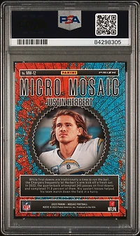 2023 Panini Mosaic Micro Mosaic Mm12 Justin Herbert PSA 9