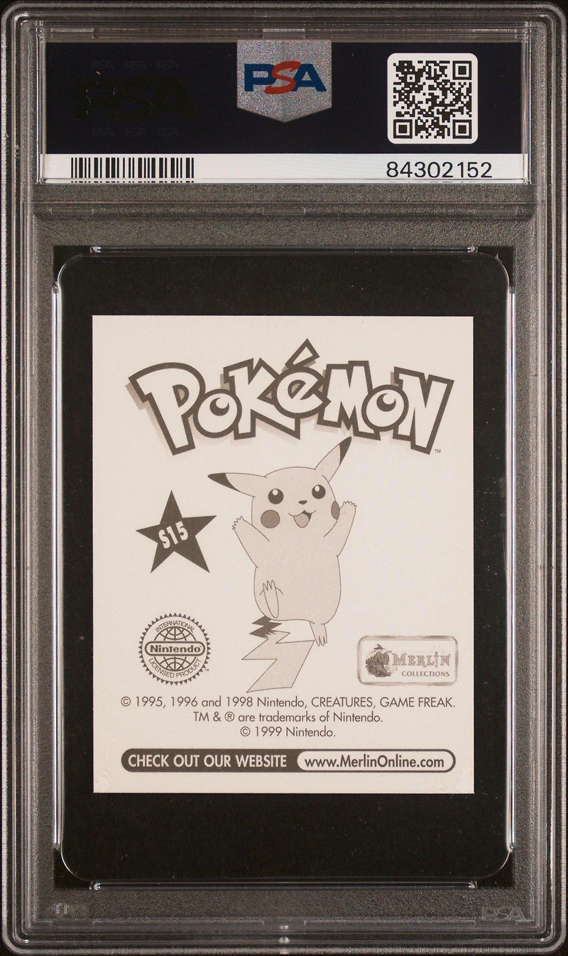 1999 Merlin Pokemon S15 Gengar-prism PSA 8