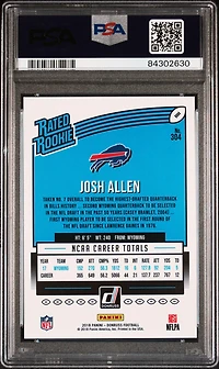 2018 Panini Donruss 304 Josh Allen PSA 9