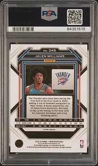 2022 Panini Prizm 246 Jalen Williams Red Ice PSA