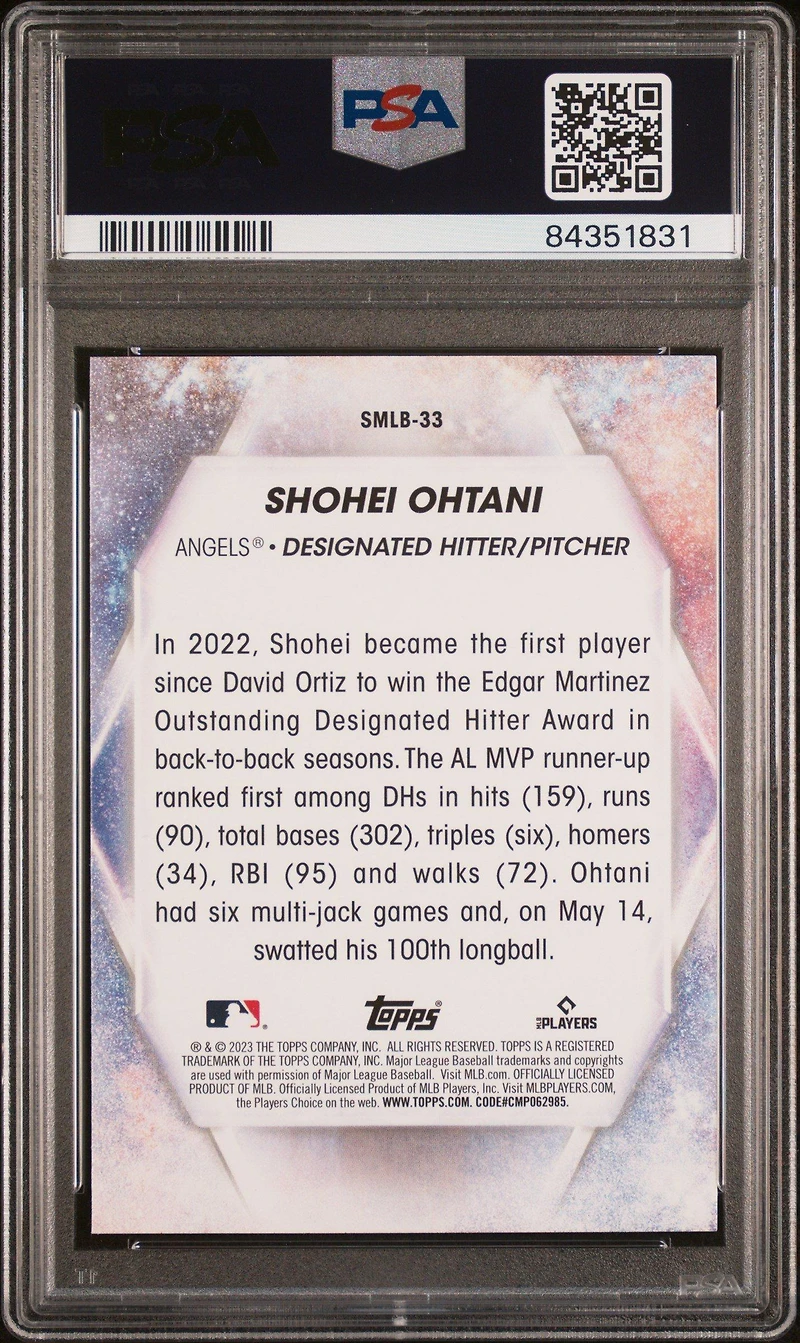 2023 Topps Stars Of Mlb Smlb33 Shohei Ohtani Series 2 PSA 10