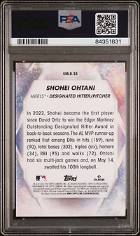 2023 Topps Stars Of Mlb Smlb33 Shohei Ohtani Series 2 PSA 10