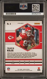 2021 Panini Mosaic 4 Travis Kelce Camo Pink PSA 10