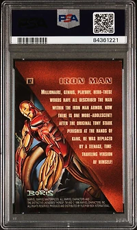 1996 Marvel Masterpieces 67 Iron Man PSA 8