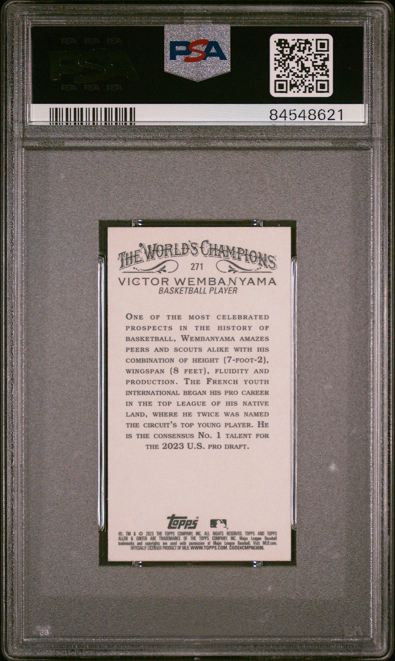 2023 Topps Allen & Ginter 271 Victor Wembanyama Mini PSA 10