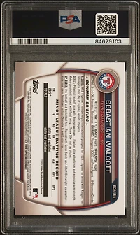 2023 Bowman Mega Box Chrome 189 Sebastian Walcott PSA 10