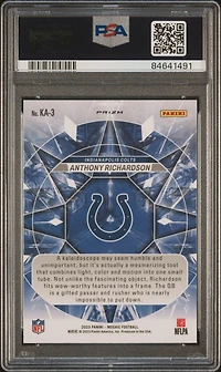 2023 Panini Mosaic Kaleidoscopic Ka3 Anthony Richardson PSA 10