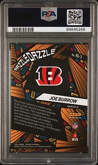2023 Panini Mosaic Razzle Dazzle Rd3 Joe Burrow PSA 10
