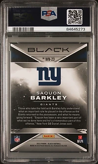 2023 Panini Black White Night Wn23 Saquon Barkley PSA 9