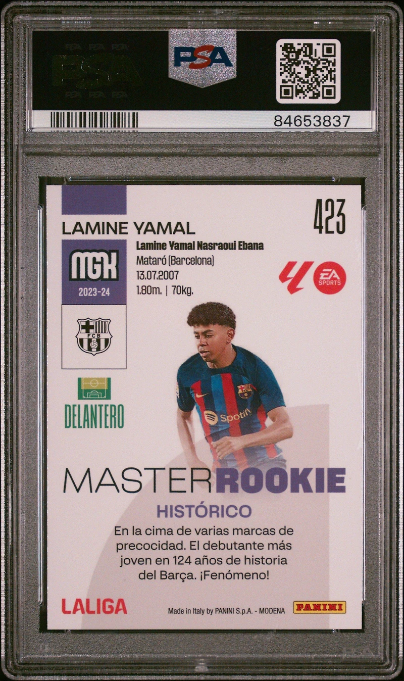 2023-24 Panini Megacracks Laliga Ea Sports 423 Lamine Yamal PSA