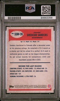 2023 Bowman University Chrome 1955 Bowman 55bf28 Shedeur Sanders PSA 10