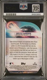 2023 Topps Cosmic Chrome Launched Into Orbit 5 Bryce Harper PSA 10