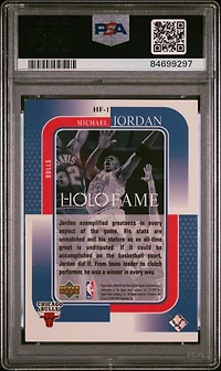 1999 Upper Deck Hologrfx Holofame Hf-1 Michael Jordan PSA 8