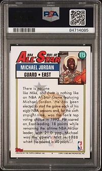 1992 Topps 115 Michael Jordan PSA