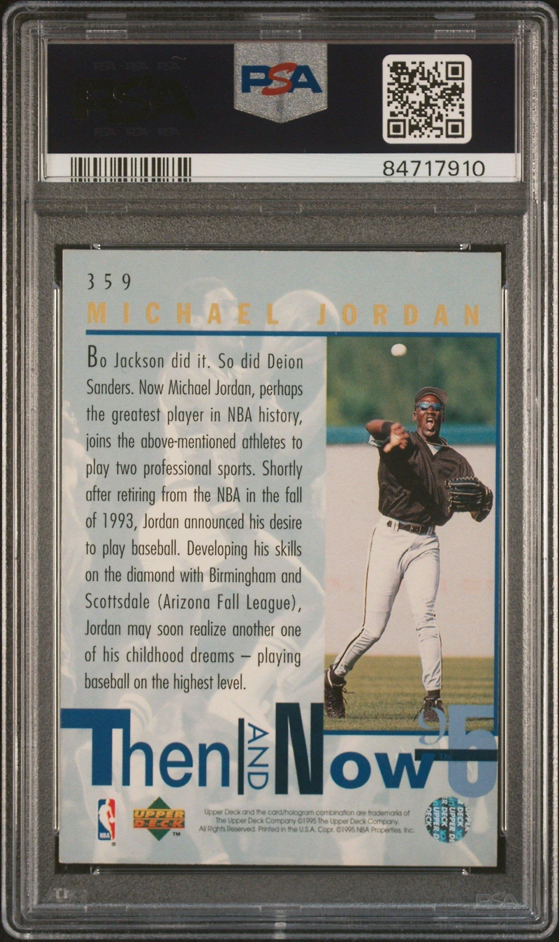 1994 Upper Deck 359 Michael Jordan PSA 8