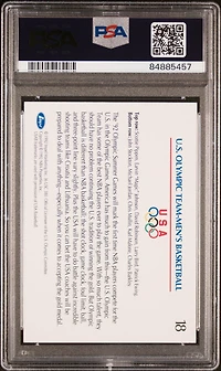 1992 Impel Olympicards 18 U.s. Olympic Team Men's Basketball PSA 10