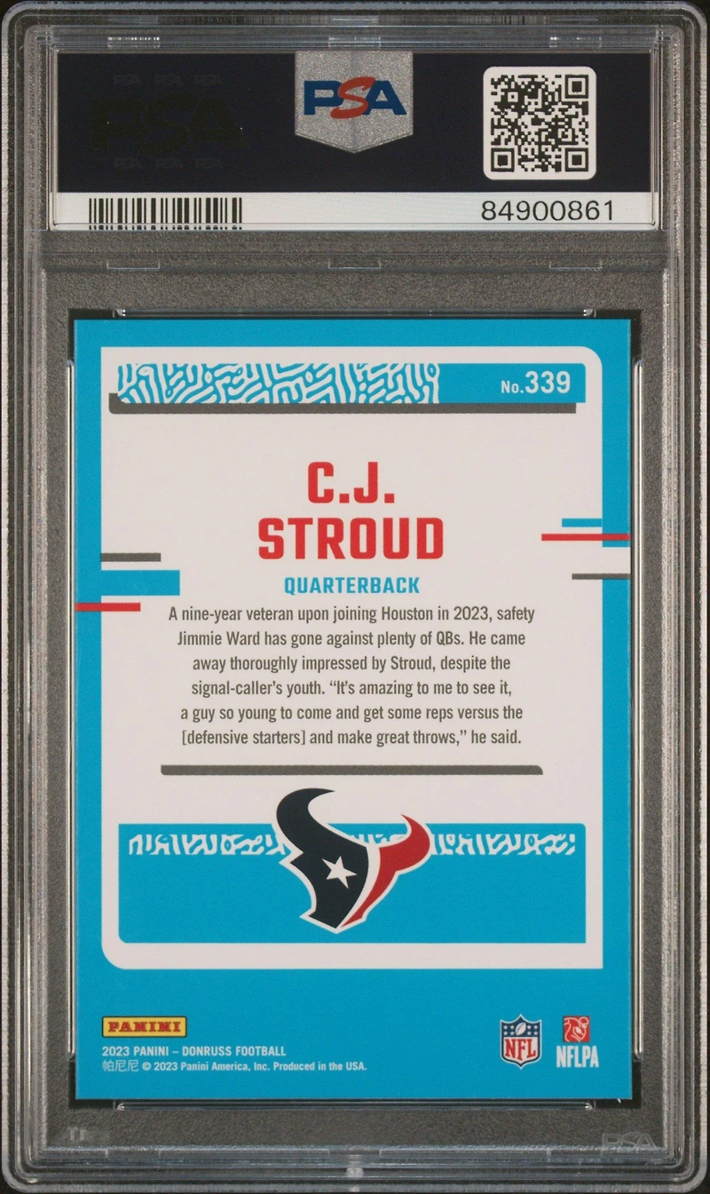 2023 Panini Donruss 339 Cj Stroud PSA