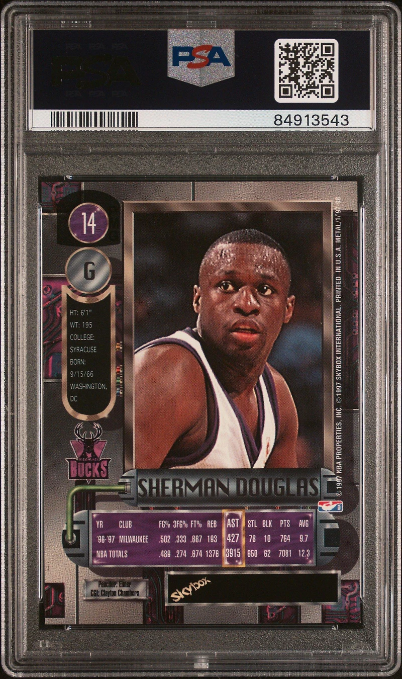 1997 Metal Universe 14 Sherman Douglas PSA 9