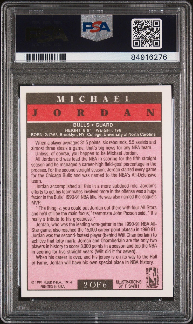 1991 Fleer Pro-visions 2 Michael Jordan PSA 9