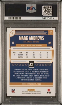 2018 Panini Donruss Optic 121 Mark Andrews PSA 10