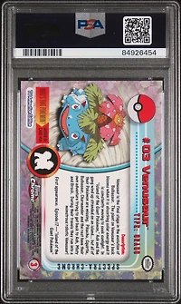 2000 Topps Chrome Pokemon T.v. 3 Venusaur Spectra PSA 8