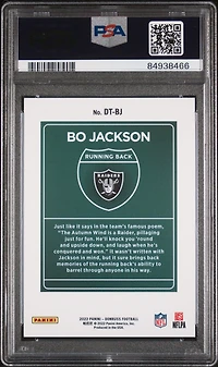 2022 Panini Donruss Downtown Dtbj Bo Jackson PSA 9