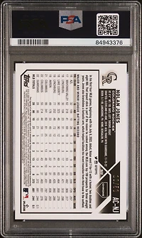 2023 Topps Chrome Update Autograph Acnj Nolan Jones Gold Wave PSA 10