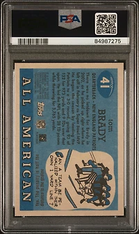 2003 Topps All-american 41 Tom Brady PSA 9