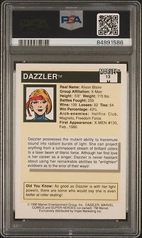 1990 Marvel Universe 13 Dazzler PSA 10