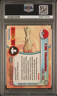 2000 Topps Chrome Pokemon T.v. 38 Ninetales Spectra PSA 10