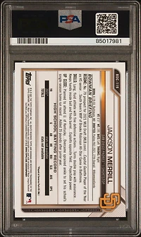 2021 Bowman Draft Chrome Sapphire Edition Bdc119 Jackson Merrill PSA 9