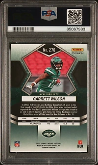 2022 Panini Mosaic 276 Garrett Wilson Gold Sparkle PSA 10