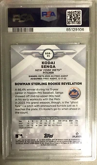 2023 Bowman Sterling Bsr45 Kodai Senga Blue PSA 10