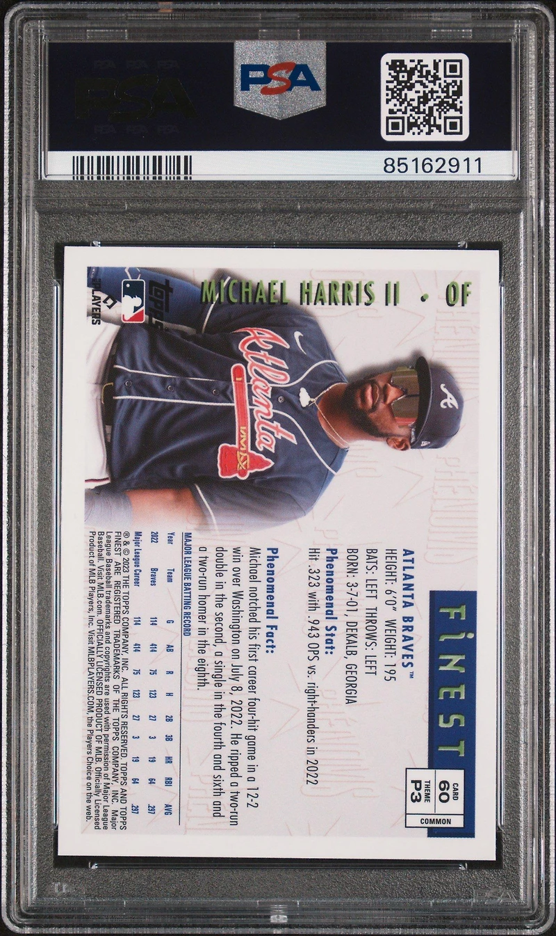 2023 Topps Finest Flashbacks 60 Michael Harris Ii PSA 10