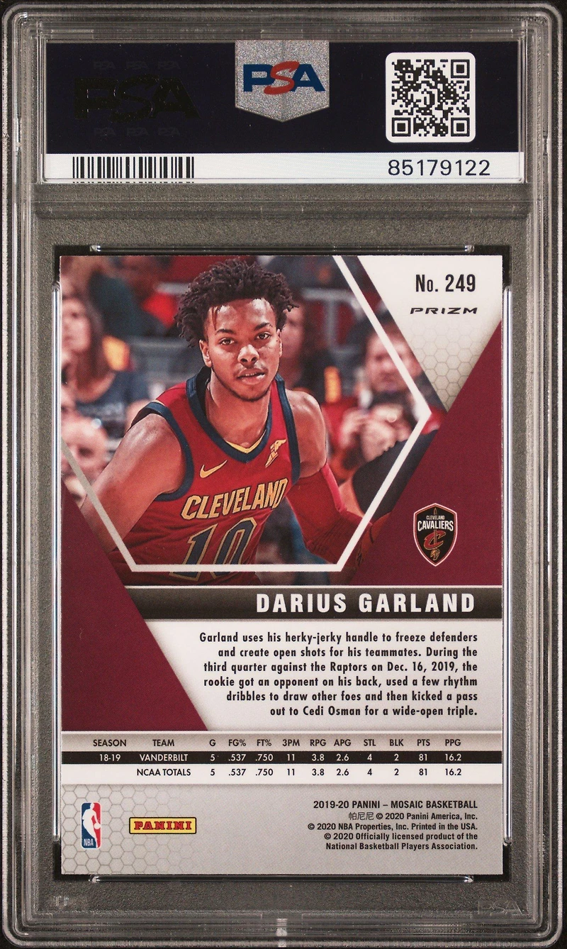 2019 Panini Mosaic 249 Darius Garland Genesis PSA 10