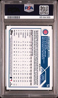 2023 Topps Gilded Collection 54 Christopher Morel Raywave Gold Etch PSA 9
