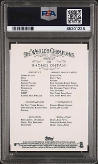 2018 Topps Allen & Ginter 100 Shohei Ohtani Silver Glossy PSA 10